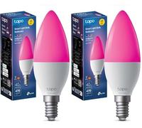 Tapo Bombilla conectada WiFi, Bombilla LED E14 Multicolor 2500K-6500K, regulable 40W 470Lm, funciona con Alexa, control de voz, ahorro de energía, L430C. (Paquete de 2)