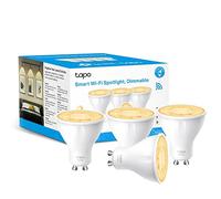 Tapo Bombillas LED GU10 regulables inteligentes y cálidas, 1-100% regulables con Wi-Fi, control remoto, ahorro de energía, funciona con Alexa y Google, no requiere concentrador, L610 (paquete de