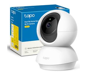 Tapo C21A - 2K 3MP Cámara vigilancia WiFi Interior 360°, visión Nocturna, notificaciones en Tiempo Real, detección Persona, Control Remoto, Compatible con Alexa, Cable de 1,5 m sin Soporte de Montaje