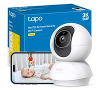 Tapo C230 - IA Cámara Vigilancia 360°, 3K 5MP, Alarma Sonora/Luz, Visión Nocturna, Audio Bidireccional, AI Detección Movimiento, Control Google/Alexa, Tarjeta SD hasta 512G, Fácil configuración
