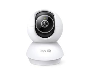 Tapo C250 4K Cámara de vigilancia Interior 360°, detección de IA Local y Seguimiento de Movimiento con Zoom, visión Nocturna por Infrarrojos, Zona de Bloqueo de privacidad, Memoria Micro SD o Nube