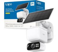 Tapo C615F Kit-Cámara vigilancia WiFi Exterior 2K, 360º, Foco energía Solar | Detección de Movimiento, Personas, Mascotas y Vehículos. Con Panel Solar. Alarma Luz y Sonido. App Tapo.