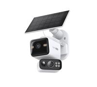 Tapo C645D - Cámara de Seguridad de Doble Lente 2K con Panel Solar, Gran Angular de 165° + teleobjetivo 6mm, detección Gratuita de Persona/vehículo, panorámica de 360°, Almacenamiento SD/Cloud