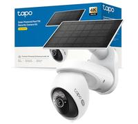 Tapo C660 Kit - Cámara Vigilancia WiFi Exterior 360º, Panel Solar, 4K 8MP | Detección de Movimiento, Personas, Mascotas y Vehículos. Batería 10000mAh. Visión Nocturna Color. Alarma Luz y Sonido. IP65.