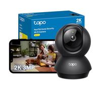 Tapo Cámara de Seguridad C211 2K 3 MP, panorámica e inclinable, WiFi, detección de IA, para Perros, bebé, visión Nocturna, Funciona con Alexa y Google
