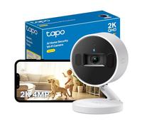 Tapo Cámara Interior C125 con Obturador de privacidad física, cámara de Seguridad 2K QHD, sin Tarifa mensual, detección de IA, cámara para Mascotas y bebés, CCTV, conversación bidireccional, Campo de