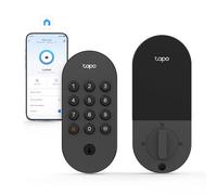Tapo Cerradura inteligente Wi-Fi para puerta, botones táctiles sin llave, acceso personalizado con monitoreo en la aplicación, bloqueo automático, IP54 resistente a la intemperie, BHMA grado 3
