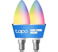 Tapo L430C(2-pack) - Bombilla conectada WiFi, Bombilla LED E14 Multicolor 2500K-6500K, Regulable 40W 470Lm, Funciona con Alexa, Control de Voz, Ahorro de energía