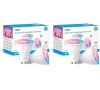 Tapo L630 GU10 (2 paquetes) - Bombilla LED inteligente Wi-Fi, RGBW multicolor, 16 millones de colores, compatible con Amazon Alexa, 350 lúmenes, 3.7W, ahorro de energía, 2 unidades (Paquete de 2)