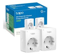 Tapo P110 (2 paquetes) - Mini enchufe inteligente Wi-Fi (con monitoreo de energía), programación encendido/apagado, ahorro de energía, compatible con Alexa y Google Home