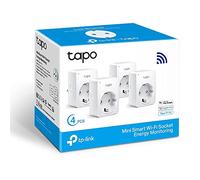 Tapo P110 (4 paquetes) - Mini enchufe inteligente Wi-Fi (con monitoreo de energía), programación encendido/apagado, ahorro de energía, compatible con Alexa y Google Home