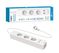 Tapo - Regleta conectada WiFi, 3 enchufes Independientes y 3 Puertos USB de Carga rápida (1 Tipo C+2 Tipo A), 10A Tipo F, Compatible con HomeKit, Alexa y Google Home, Control de Acuario, Tapo P300