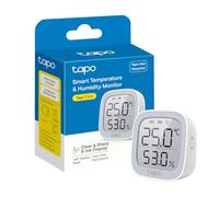 Tapo Termómetro inteligente para habitación, higrómetro, termómetro WiFi y medidor de humedad, pantalla LCD, notificaciones en tiempo real, batería incluida, funciona con Alexa y Google, se requiere