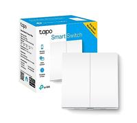 Tapo TP-Link S220 Interruptor de luz Inteligente, Control Remoto, Control de Voz a través de Alexa o el Asistente de Google, 2-Botones 1-Vía, cableado súper fácil, Requiere Hub