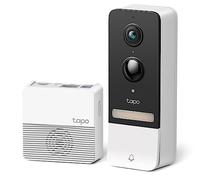 Tapo TP-Link Timbre de Video sin Cable con hub, visión Nocturna de Color de 2K 5MP, batería de hasta 180 días, Audio de 2 vías, Respuesta rápida, Vista de Cabeza a pie, Funciona con Alexa y Google