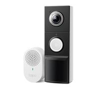 Tapo TP-Link Video Doorbell | Batería o con Cable | Vista Ultra Amplia de pies a Cabeza de 180° | Llamada de Timbre | 2K QHD | Detección Gratuita de Paquetes/Personas | Almacenamiento Local y en la