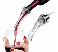 Tapón aireador para decantador de vino + libro electrónico de degustación, boquilla superior aireadora sin goteo para aireación instantánea, licores, botellas de vino tinto y blanco, enfriador de