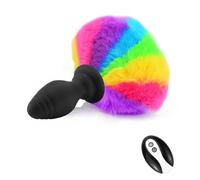 Tapón Anal 10 frecuencia de vibración Sexy cola de zorro Anal Plug Anal Metal Butt Plug Cosplay juego sexual Para pareja coqueteo consolador productos Para adulto