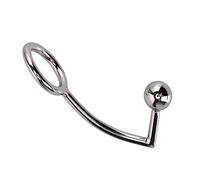 tapón anal 40mm 45mm 50mm Para Elija Anal Plug Ball Anal Butt Plug Hook con anillo Acero inoxidable Juguetes sexuales para adultos