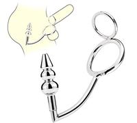 Tapón Anal Bola Anal Tapón Anal con Anillo para el Pene Anillo para el Pene Anillo para los Testículos SM Bondage Gancho Anal Asslock Expansor de Próstata Juguete Anal Hombres Mujeres(Ø50mm)