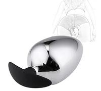 Tapón anal Butt Plug Metal Anal Plug Butt Pluck con base de silicona Masajeador vaginal de próstata Dilatador expansor anal SM Masturbación Juguete sexual para hombres mujeres(S)