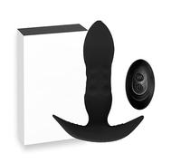 Tapón Anal Consolador de empuje vibrador ano tapón Anal hombre vibrador Anal Control remoto vibrador telescópico juguete sexual Para hombres masturbador
