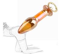 Tapón anal Consolador de vidrio Tapón anal Dilos de vidrio Bolas anales Buttpluck con anillo de tracción Estimulación de próstata Masturbación Juguete sexual anal para mujeres, hombres y parejas