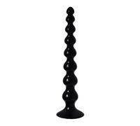 Tapón Anal de 14,2 pulgadas, cuentas redondas de gran longitud, consoladores con tapón Anal, dilatador Anal suave, Juguetes sexuales para adultos y ano, tapón Anal grande(Black)