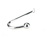 Tapón Anal de acero inoxidable, gancho Anal de Metal con orificio de bola, tapón Anal, máquina sexual SM Bondage, Juguetes sexuales para hombre(1ball)