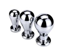 Tapón anal de acero inoxidable, tapón anal extra grande, tapón anal de metal con base de joyería, consolador anal, dilatador de ano, masajeador de próstata, masturbación del punto G, juguete sexual(L)