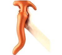 Tapón anal de bola súper larga para hombres y mujeres, masturbador anal tipo vagina, juguete para coquetear, enorme tapón anal de silicona de grado alimenticio para parejas, lesbianas, amantes,(Gold,S