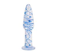 Tapón Anal de cristal azul, consolador Anal, tapón Anal, cuentas anales, Juguetes sexuales eróticos para mujeres, productos para adultos para parejas, juguetes de cristal para el ano
