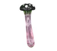 Tapón Anal de cristal, consolador Anal de cristal con forma de seta, Juguetes sexuales para adultos para mujer, hombre, ano, juguetes anales, máquina sexual masturbadora(Green)
