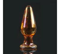 Tapón Anal de cristal, masturbador Anal con cuentas, consolador con tapón Anal, máquina sexual, Juguetes sexuales para hombre y mujer, masturbación(L)