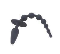 Tapón Anal de Gel de sílice, masturbador de doble cabeza, 8 bolas, tapón Anal, cuentas impermeables, Juguetes sexuales eróticos para hombres y mujeres Gay