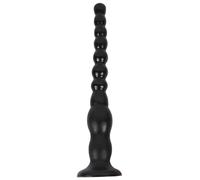 Tapón anal de longitud extra, cuentas redondas, tapón anal, consoladores, juguetes sexuales anales para masturbador, ano, tapón anal largo, masturbador de pene(Black)