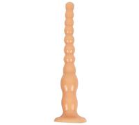Tapón anal de longitud extra, cuentas redondas, tapón anal, consoladores, juguetes sexuales anales para masturbador, ano, tapón anal largo, masturbador de pene(Flesh)