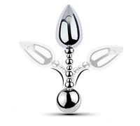 Tapón anal de metal Tapón anal Consolador anal Tapón anal Tapón anal de doble cabeza Tapones anales Juguete sexual Adecuado para principiantes Estimulación de la próstata Hombres Juguete sexual(M)
