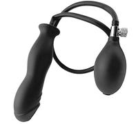 Tapón anal de silicona agradable para la piel, tapón a tope para principiantes, inflable, consolador anal, resistente al agua, juguete sexual para mujeres y hombres, juguetes sexuales negros, D22-5 FOPS