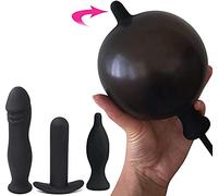 Tapón Anal de Silicona Inflable con Bomba Tapón Anal Tapón Anal Ajustable Tapón Anal BDSM para Estimulación de Expansión Anal Juguete Sexual para Hombres Mujeres(A)