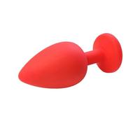 Tapón anal de silicona S/M/L Tapones anales Tapón sexual unisex 3 juguetes for adultos de diferentes tamaños for hombres/mujeres Entrenador anal for parejas SM(Red-L)