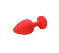 Tapón anal de silicona S/M/L Tapones anales Tapón sexual unisex 3 juguetes for adultos de diferentes tamaños for hombres/mujeres Entrenador anal for parejas SM(Red-M)