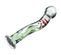 Tapón anal de vidrio extra largo, tapón anal, dilos de vidrio, cuentas anales de cristal, consolador anal, cuentas anales, tapón anal grande, masajeador de punto G de próstata, masturbación anal(A)