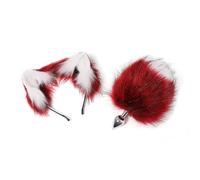 Tapón Anal Gran Dia16cm conejo cola de zorro Metal cuentas anales Butt Plug juego de rol diadema conejito erótico Cosplay culo juguete sexual Para pareja