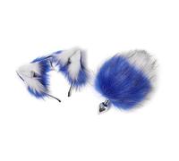 Tapón Anal Gran Dia16cm conejo cola de zorro Metal cuentas anales Butt Plug juego de rol diadema conejito erótico Cosplay culo juguete sexual Para pareja