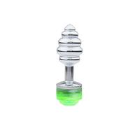 Tapón Anal Hilo Anal Masturbador Metal Butt Plug LED Remoto Resplandor Consolador Anal Plug Luz LED Adultos Juguetes Eróticos Para Mujeres Gay
