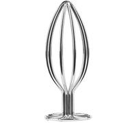 Tapón anal hueco para adultos, dilatador anal de acero inoxidable, espéculo de metal, enema, estimulador de tapón anal hueco, masturbación, masajeador de próstata, dilatador vaginal, juguete sexual(A)