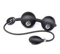 Tapón Anal Inflable Bomba Consolador Anal Multifuncional Canales Dobles Masajeador Punto G Ano Silicona Juguete Sexual Anal Expandible para Hombre y Mujer Incluye Bola de Acero