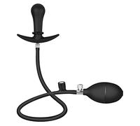 Tapón anal inflable con válvula de protección contra sobrellenado, juguete anal, masajeador, juguete sexual anal para hombres y mujeres con aguja extraíble, bola de acero a prueba de fugas