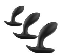 Tapón Anal Juego de entrenamiento de tapón Anal con cuentas anales de gel de sílice, Base acampanada enorme, tapón Anal hueco portátil, máquina sexual, juguete sexual para punto G para hombre y mujer